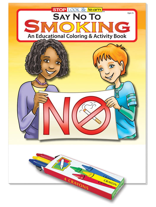 25 Pack - Say No to Smoking Kid's Coloring & Activity Books with Crayons
