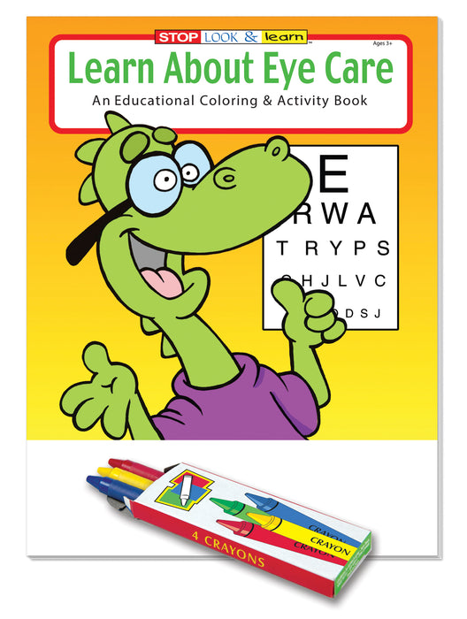 Learn About Eye Care Kids Coloring & Activity Books with Crayons