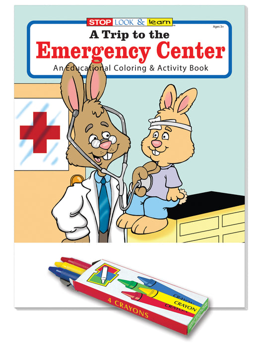 A Trip to The Emergency Center Kid's Educational Coloring & Activity Books with Crayons in Bulk