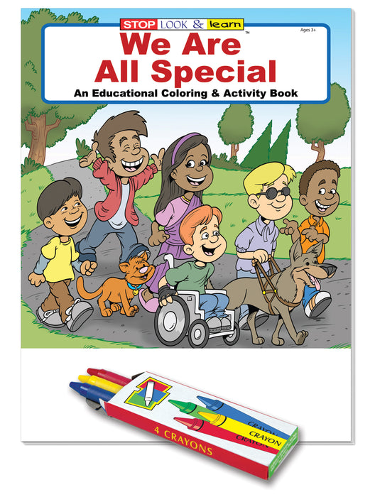 25 Pack - We Are All Special Kid's Coloring & Activity Books with Crayons