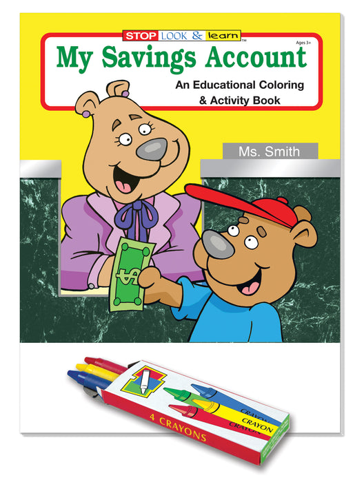 My Savings Account Kid's Coloring & Activity Books with Crayons