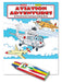25 Pack - Aviation Adventures Kid's Educational Coloring & Activity Books with Crayons