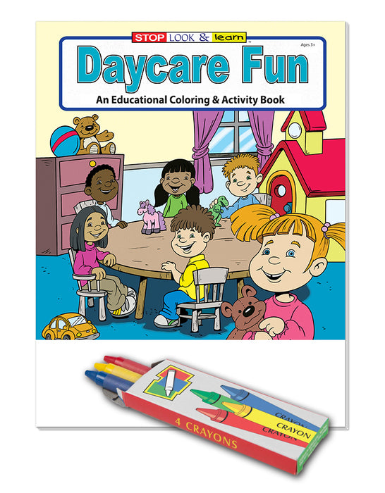 25 Pack - Daycare Fun Kid's Coloring & Activity Books with Crayons