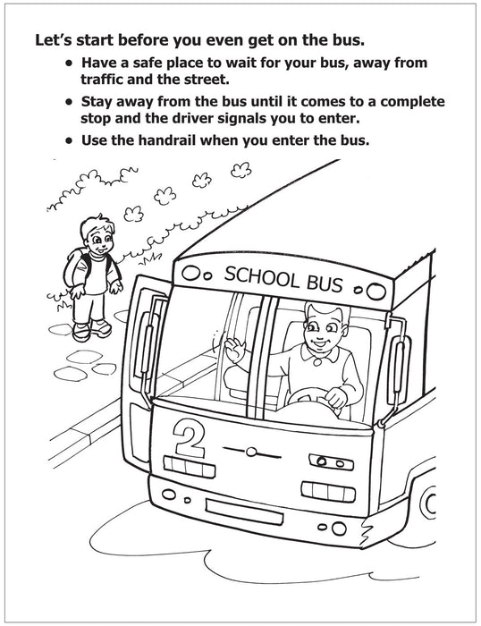 CUSTOM COLORING BOOKS - School Bus Safety