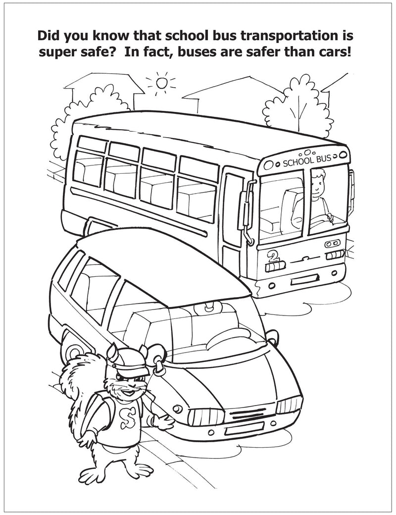 CUSTOM COLORING BOOKS - School Bus Safety