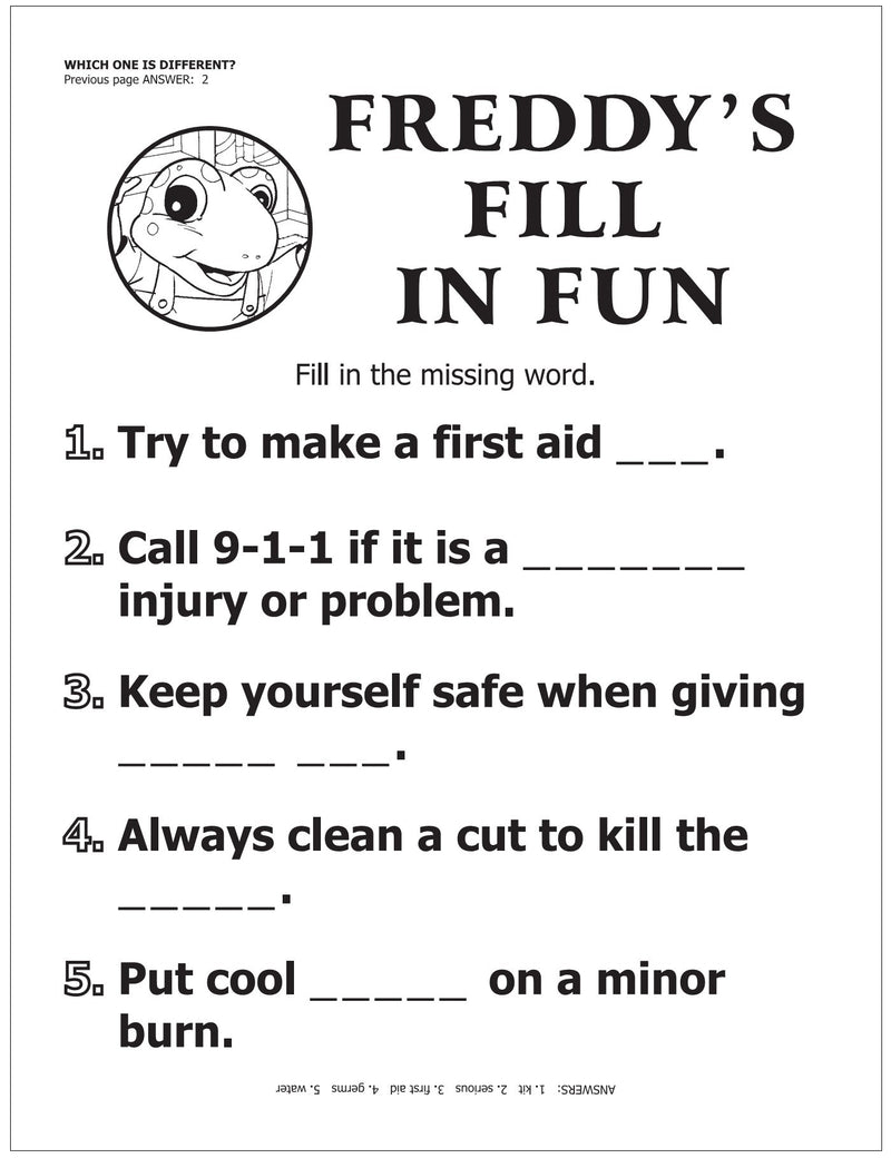 CUSTOM COLORING BOOKS Meet Freddy the First Aid Frog