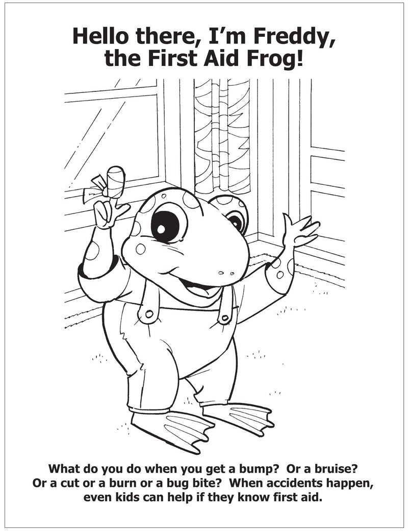 CUSTOM COLORING BOOKS Meet Freddy the First Aid Frog