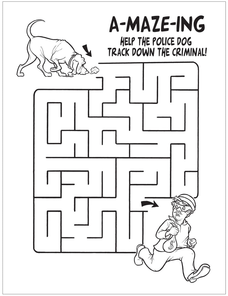 CUSTOM COLORING BOOKS Police Dog Hero