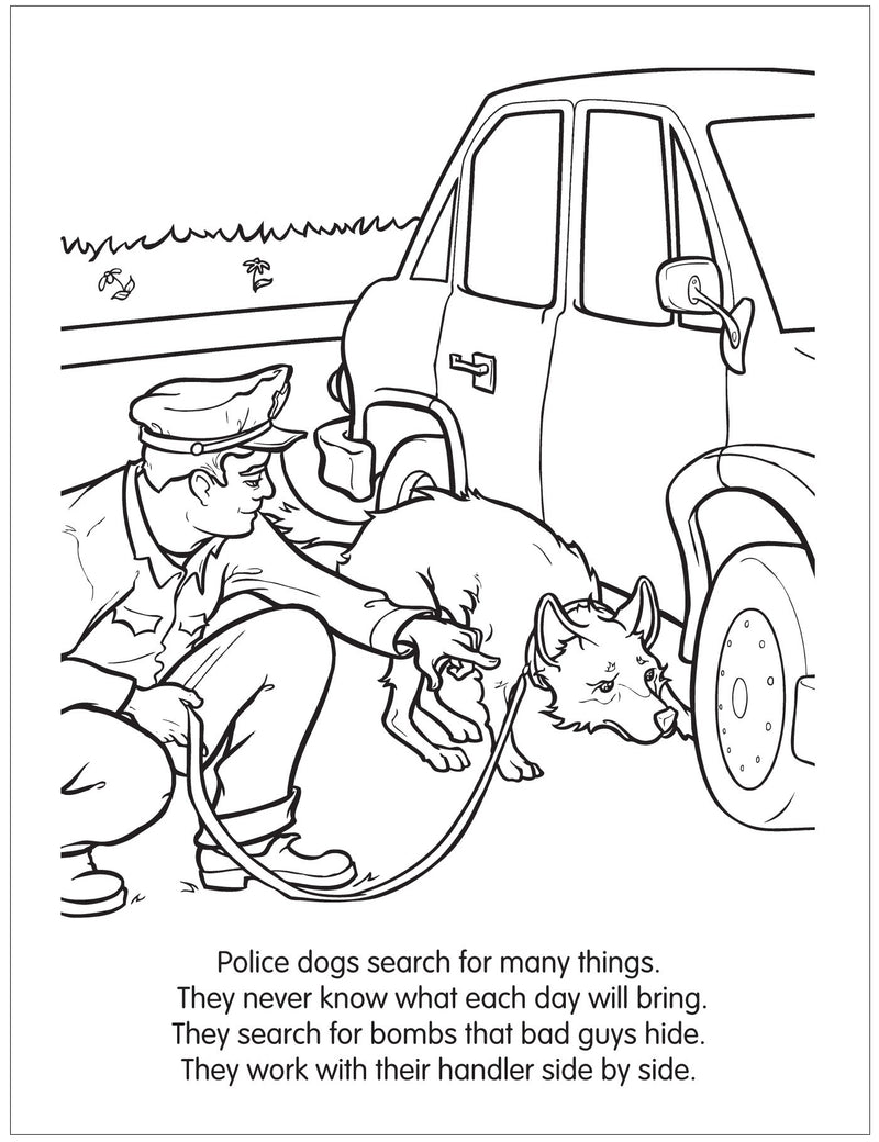 CUSTOM COLORING BOOKS Police Dog Hero