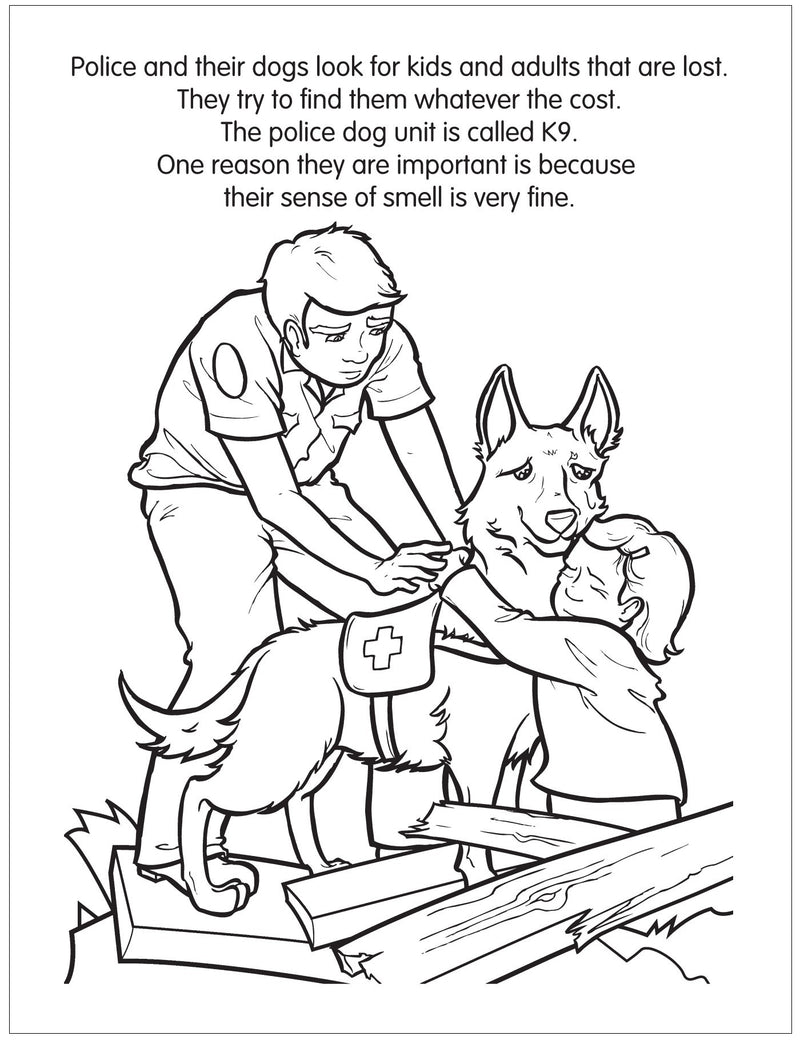 CUSTOM COLORING BOOKS Police Dog Hero