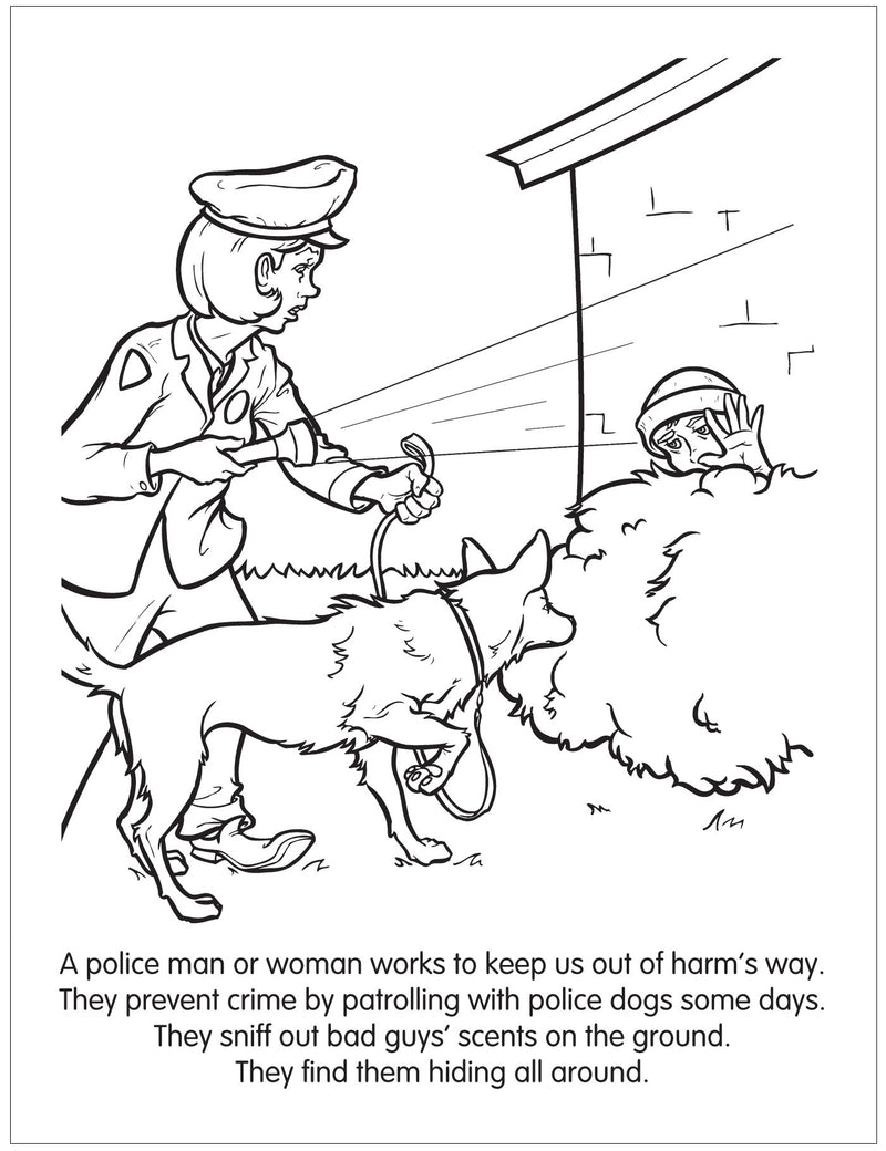 CUSTOM COLORING BOOKS Police Dog Hero