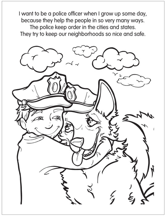 CUSTOM COLORING BOOKS Police Dog Hero