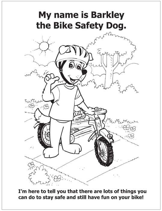 CUSTOM COLORING BOOKS - Barkley Teaches Bicycle Safety