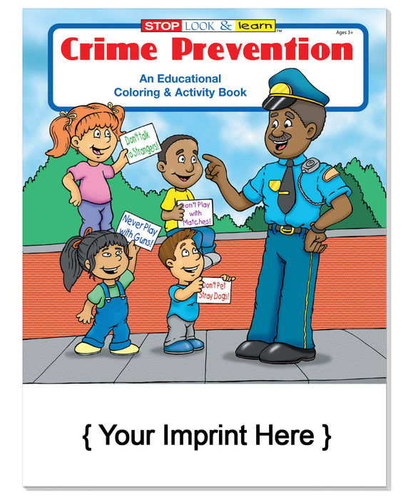 Crime Prevention Bulk Coloring & Activity Books (250+) - Add Your Imprint