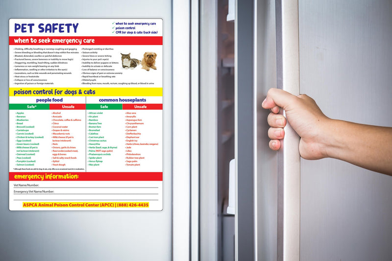 Pet Emergency Information Safety Magnet