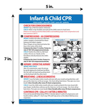CPR Steps for Infants & Children Fridge Magnet - 5 x 7 in.