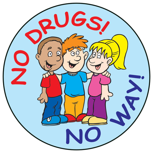 No Drugs! No Way! Sticker Roll - 400 Stickers - ZoCo Products