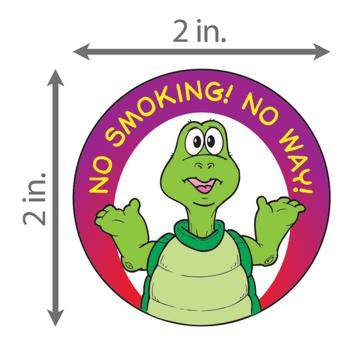 No Smoking! No Way! Sticker Roll - 400 Stickers - ZoCo Products