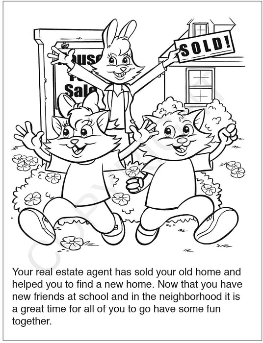 Realtor promotional gift - I Love My New Home Coloring & Activity Books in Bulk (250+) - Add Your Imprint