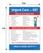 Urgent Care or Emergency Room Fridge Magnet - Medical Symptoms - 5 x 7 in.