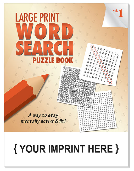 Large Print Word Search Puzzle Books (Vol. 1) - Add Your Imprint - Minimum Qty 250